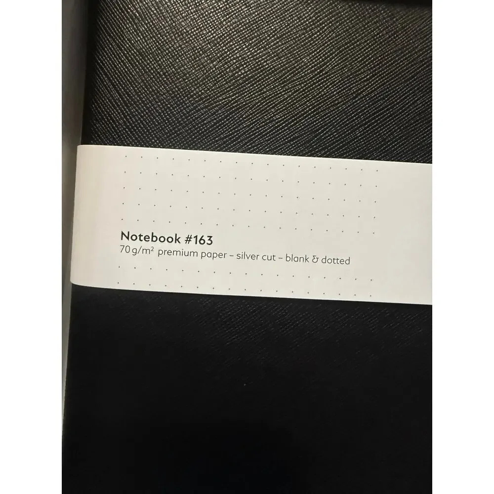 Montblanc Fine Stationery Notebook #163 Blank Dotted Leather Journal Luxury